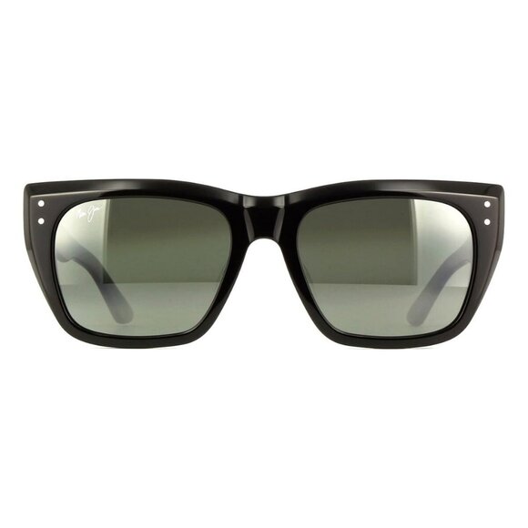 New MAUI JIM Aloha Lane Black Polarised Square 893 02 Sunglasses Women - Picture 2 of 4